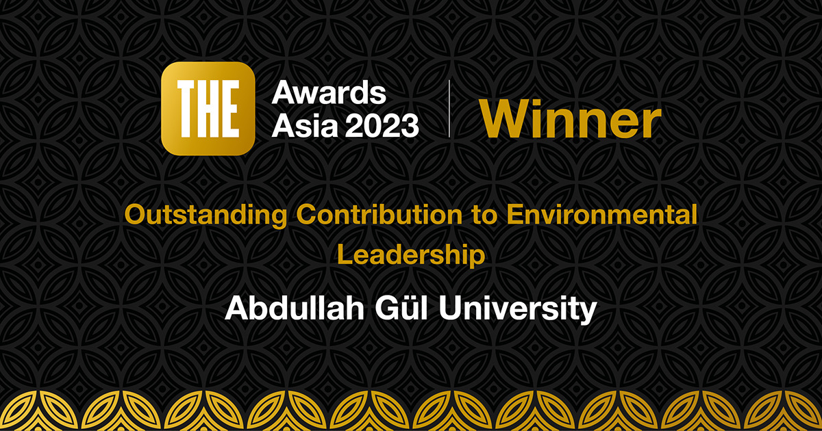 Times Asya’dan Abdullah Gül Üniversitesine 1’incilik Ödülü